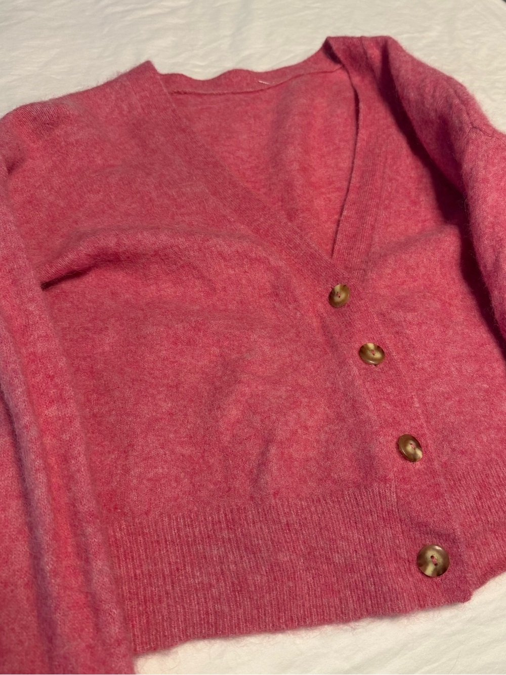 lululemon athletica Rose Pink V-Neck Button Cardigan